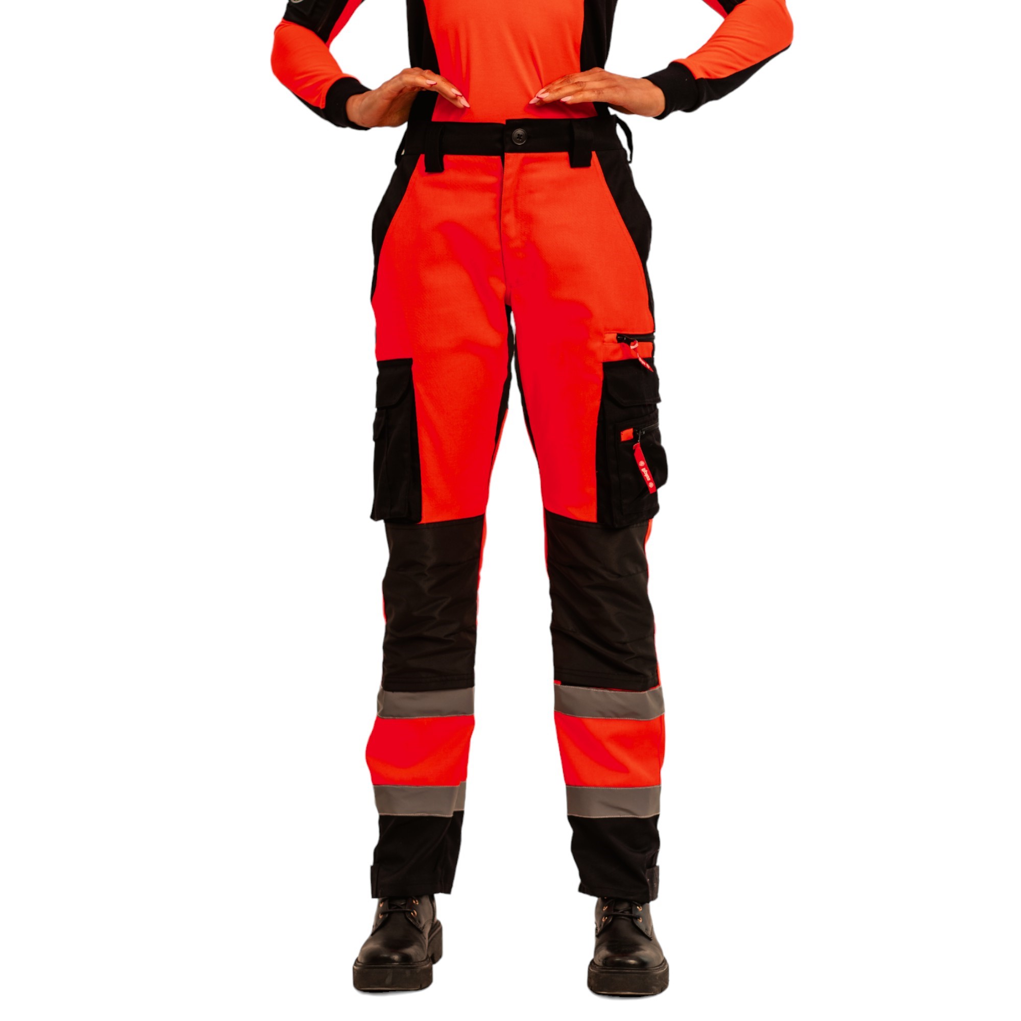 Spodnie ratownicze REFLECTIVE - damskie | Fluo