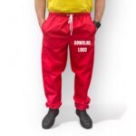 image0 Spodnie Joggery Męskie Czerwone z Dowolnym Nadrukiem