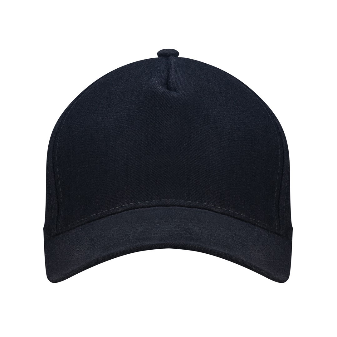 czapka czarna daszek 5 paneli