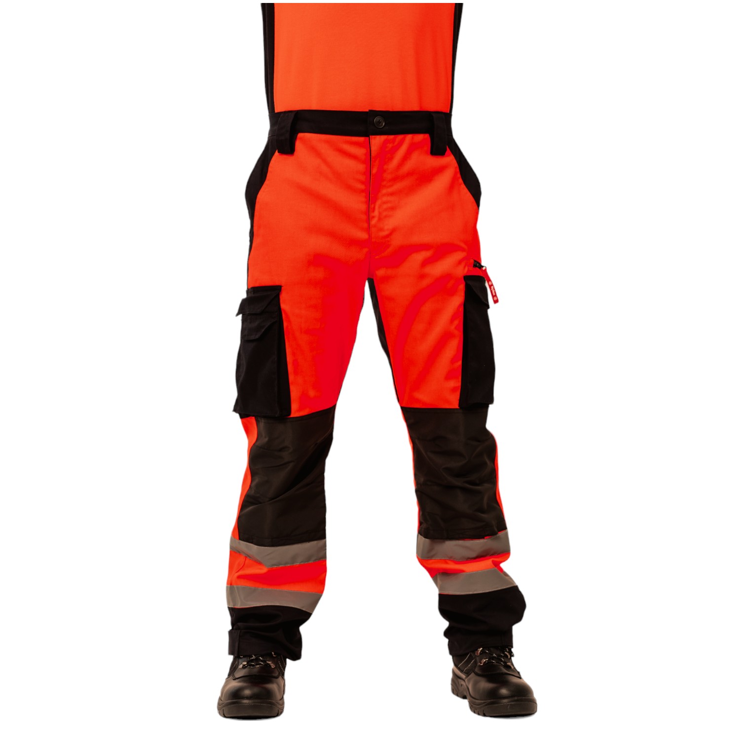 SPODNIEREFLECTIVEFLUO przód Spodnie ratownicze REFLECTIVE – męskie