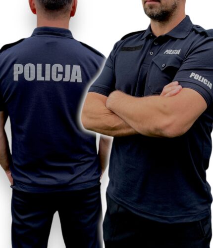 POLICJA (odblaskowa) koszulka polo męska